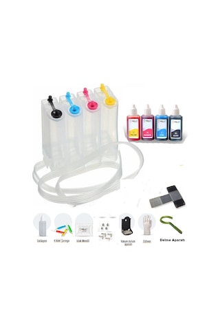 HP Bitmeyen Kartuş Tank Sistemi 2630 2620 2633 304Full Set Dolu