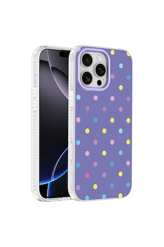 Maks Technology Apple iPhone Uyumlu 16 Pro Max Kılıf Airbag Tasarımlı Mkst Potik Sert Pc Kapak - Lila