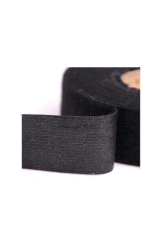 Tekstil Dokulu Siyah Bant, 18mm X 10m, Güçlü Yapışkanlı Kablo Sarma