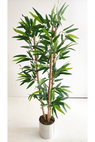 Rüzgar Yapay Çiçekçilik 100 Cm 3 Lü Bambu Yeşil
