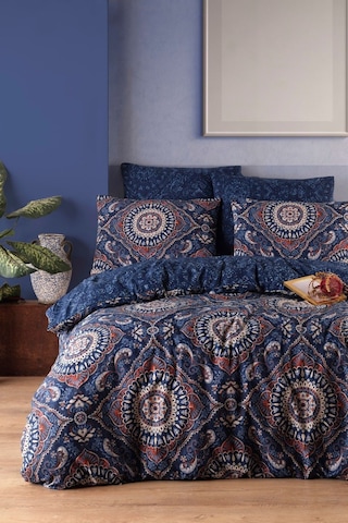 Enlora Home Nevresim Seti Çift Kişilik Varak Lacivert Enlora Home Nevresim Seti Çift Kişilik Varak Lacivert
