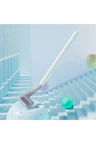 Konesam Duvar Montlu Tpr Materyal Banyo Tuvalet Fırçası - Tam Temizlik, Easy Kurulum, Su Geçirmez, Kökten Koku Önleyici Yeşil