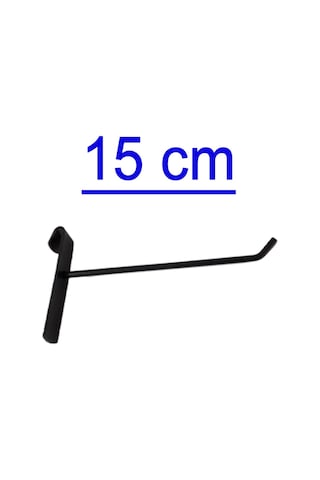 10 Adet 15 Cm Siyah Tel Pano Kancası, Aksesuar Kancası Siyah