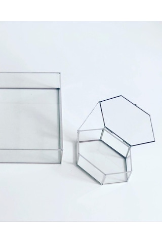 Vitrayverteks Gümüş Sunum Tepsisi ve Yüzük Kutusu