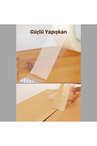 45 Mm X 100 Metre Hotmelt Koli Bandı 1. Kalite Şeffaf Renkli, Güçlü Yapışkan, Kağıda Kartona Yapışır 6 Diğer