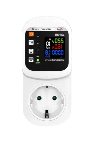 Ulzyvf Wifi Ty App Akıllı Soket 16a Lcd Ekranlı, Otomatik Sıfırlamalı, Aşırı Yük Ve Voltaj Koruma 140-300v