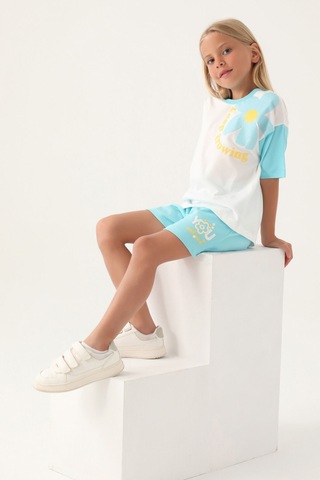 Rolypoly Keep Growing Turkuaz Kız Çocuk Şort Takım 5274-42963 Turkuaz