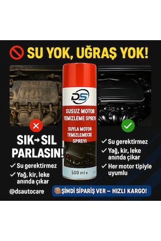 Ds Susuz Motor Temizleme Spreyi / Motor Parlatıcı 500 Ml