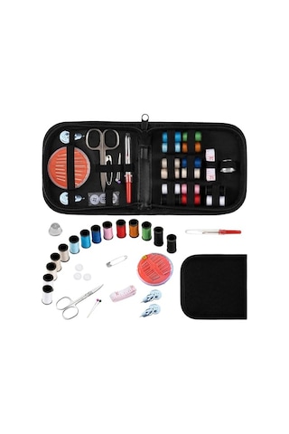 Dikiş Seti - Taşınabilir Mini Acil Durum Ve Seyehat Dikiş Kiti İplik, İğne, Makas, Mezura Dahil Seyahat Ve Ev Kullanımı İçin Kadın & Erkek Seti Set-3