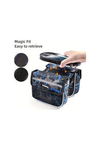 Willowhaven Kamufle Yeşil Bisiklet Sırt Çantası Sürüş Çantası Üst Boru Torbası Haki