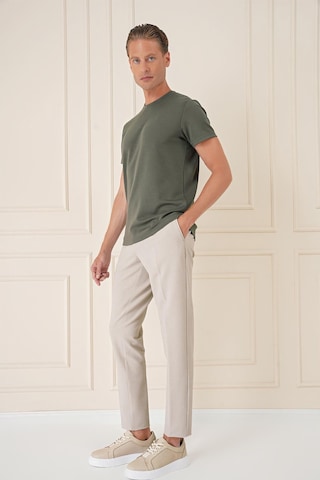 Efor Comfort Fit Bisiklet Yaka Esnek Pamuk Casual Haki Tişört Ts 885 Haki