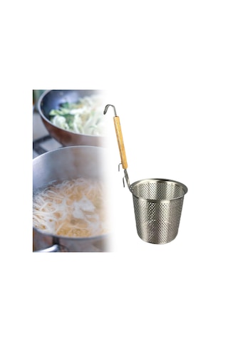 Homyl Gıda Süzgeci Derin Yağda Kızartılmış Yiyecekler Gümüş