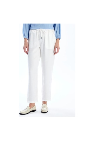 LC Waikiki Lcwaıkıkı Classic Beli Lastikli Loose Fit Kadın Pantolon Ecru