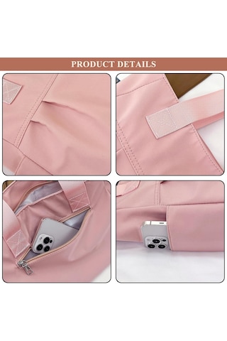 Kadınlar için Naylon El Çantası Ve Cüzdan Büyük Rahat Omuz Çantası Seyahat Çantası Moda Basit Çanta Açık Hava Seyahat Çantası, Siyah A818 Siyah