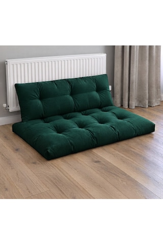 Kadife Döşemelik Kumaştan El Emeği Alt Üst Takım Petek Önü Minder 100x65cm Koyu Yeşil Kadife Döşemelik Kumaştan El Emeği Alt Üst Takım Petek Önü Minder 100x65cm Koyu Yeşil