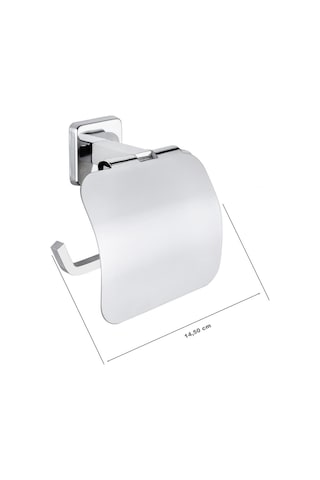 Tema Lüx Kare Plus Banyo Tuvalet Kağıtlığı Kapaklı Wc Kağıtlık Krom