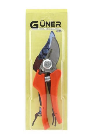 Güner Gm-5 Bağ Makası Metal Geniş Ağız Turuncu Saplı
