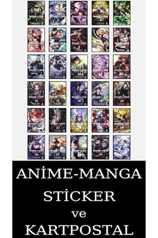 Seraph Of The End 1-30 Eksiksiz Manga Seti 30 Kitap / Anime-manga Sticker Ve Kartpostal