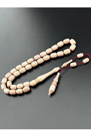 Beyaz Hamur Sıkma Kehribar Tesbih Hcz-model Htrfw Beyaz