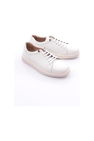 Dgn P64 Kadin Bağcikli Düz Taban Sneaker Ayakkabi P64-1512-R0198 Beyaz