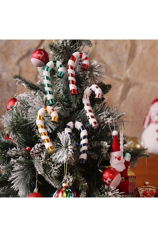 Asılabilir Yılbaşı Yeniyıl Ağacı Süsü Baston Şeker Candy Cane 14cm Christmas New Year Candy Stick Ornaments