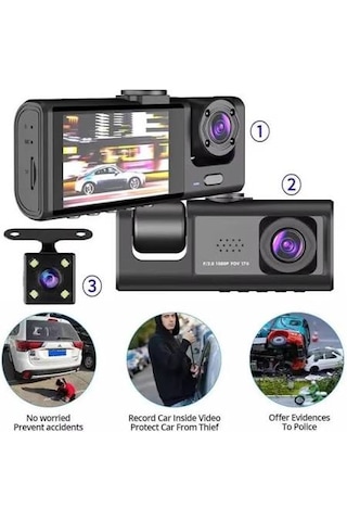 Black Box Traffıc Recorder Araç İşi Ve Dışı Kamera Kayıt Cihazı+geri Görüş Kamersı+wifi Süper Hd 1080