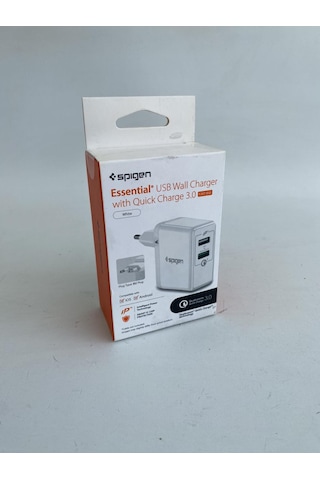 Spigen Essential F207 Qualcomm 3.0 Çift Usb İp Hızlı Şarj Aleti - 30w Hızlı Şarj Cihazı