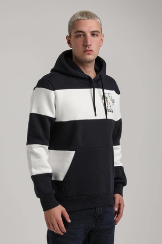 Kapüşonlu Lacivert Slim Fit Full-zip Sweatshirt 24fwm64077 Lacivert