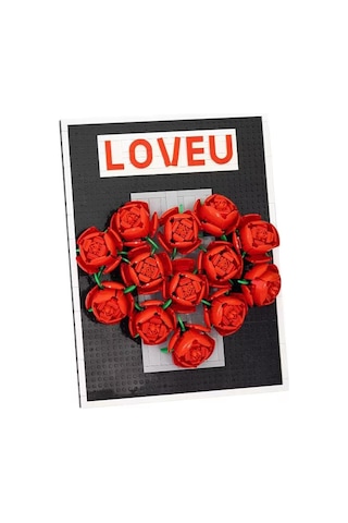 Toysan Flowers Loveu Gül Çiçekli Çerçeve Yapı Blok Seti 848 Parça 1051