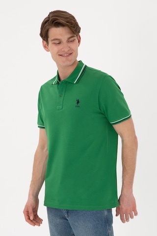 U.S. Polo Assn. Erkek Regular Fit Polo Yaka Yeşil Basic Tişört 50306011-VR054