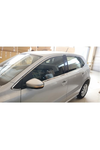 Autogp Vw Polo 6r 6c Cam Çerçevesi Kenar Çıtası Krom Tamtur 2009 / 2018 14 Parça Vwpocamnık