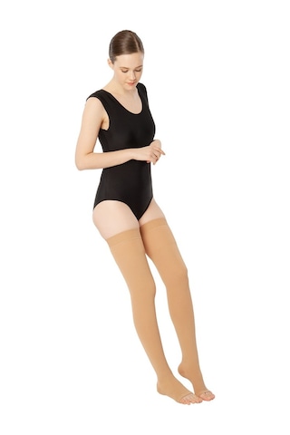 Diz Üstü Varis Çorabı Açık Burun Orta Basınç 20-30 Variteks 911 (282110467)