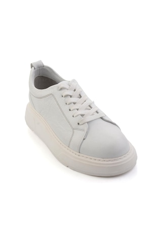 Beyaz Hakiki Deri Erkek Sneaker E01089006803 Beyaz