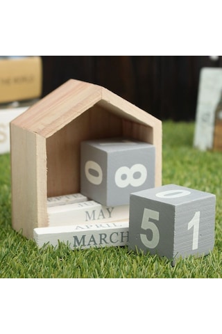 Vintage Tasarım Ev Şekli Sürekli Takvim Artcraft