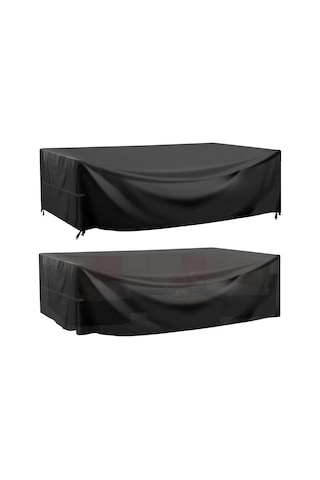 Bahçe Mobilyası Su Geçirmez Rüzgar Geçirmez Uv Dayanıklı Koruma Örtüsü, Masa Sandalye Brandası, Siyah 160x160x80