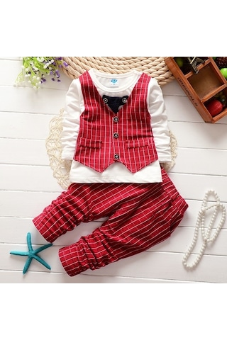 Novahub Toksik Olmayan Bebek Yeleği Takımı - Kırmızı, 100 Cm, Hafif Ve Konforlu