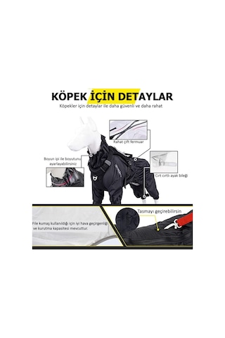 Fonksiyonel Fermuarlı Tulum Rüzgarlık Yağmurluk Köpek Kıyafeti
