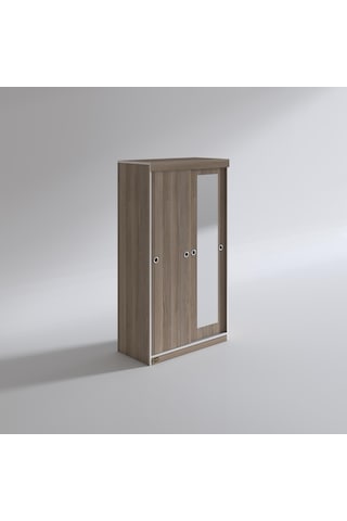 Kenzlife Gardırop Sürgülü Kapaklı Kapılı 100 Papatya Crd Aynalı Gardolap Dolap