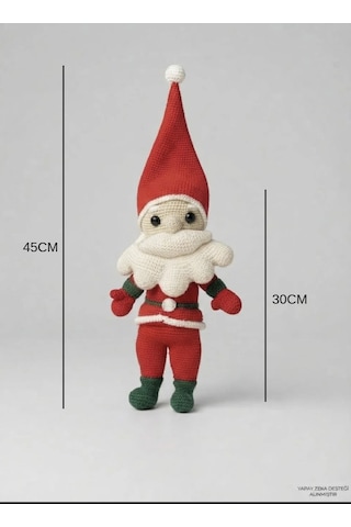 Amigurumi Örgü Noel Baba 30cm