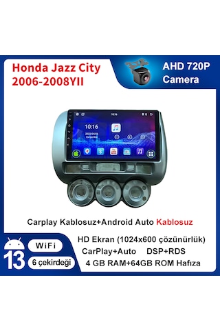 Honda Jazz City 2006-2008yıl 4gb Ram 64gb Rom Multimedya