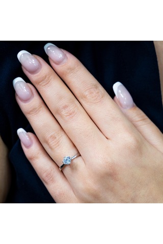 0.50 Karat E Renk Pırlanta Vintage Tektaş Yüzük - Hrd Sertifikalı