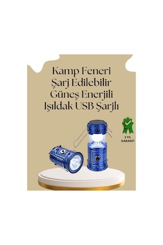 Güneş Enerjili Katlanabilir Kamp Feneri Usb Şarjlı, Hafif Ve Çok Fonksiyonlu -