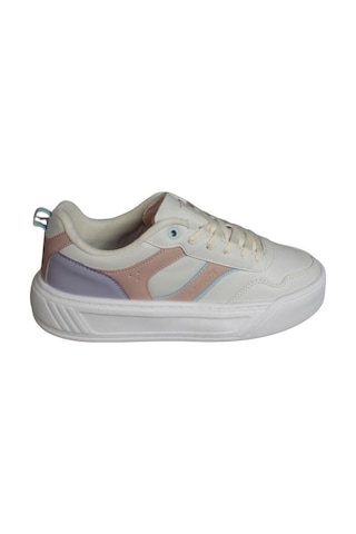 Kinetix Kadın Siyah Pembe Cilt Kalın Taban Sneaker Spor Ayakkabı 001