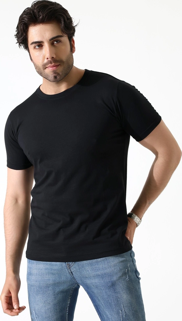 Piano Luce Erkek 5 Li Paket T-shirt Kısa Kollu Bisiklet Yaka Regular Fit Siyah Siyah