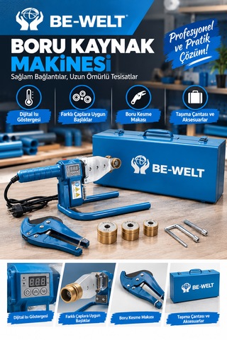 Be-welt Dijital Göstergeli Pprc Boru Kaynak Makinesi 800w