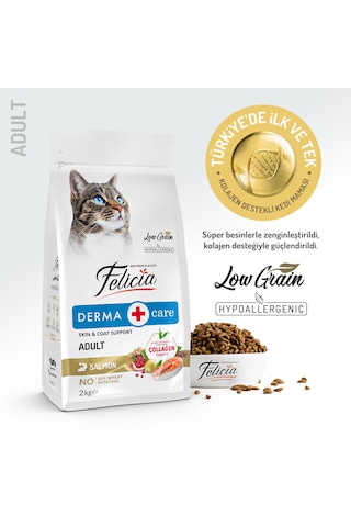 Felicia Derma Care Somonlu Düşük Tahıllı Yetişkin Kedi Maması 2 KG