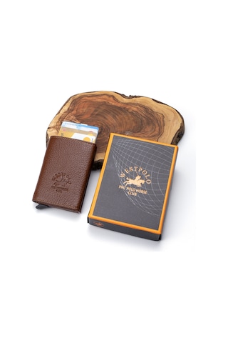 Westpolo Hakiki Deri Isme Özel Mekanizmalı Erkek Cüzdan Kartlık