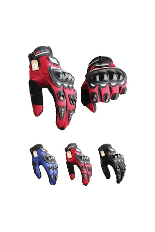Biker Tam Parmak Korumalı Ve Nefes Alabilen Telefon Uyumlu Motosiklet & Bisiklet Eldiveni Pro