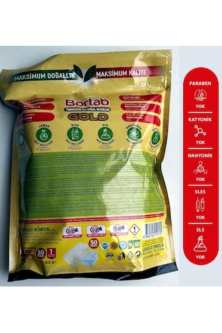 Bortab Gold Bulaşık Makinesi Tableti 3 x 50 Tablet