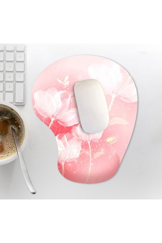 Suntek Bilek Destekli Mouse Pad Kayma Önleyici Yumuşak Ev Pembe